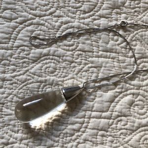 White House Black Market Lucite Teardrop Pendant